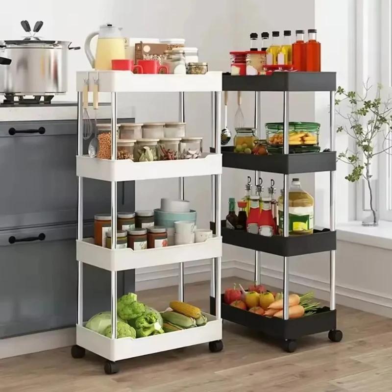 Support de rangement à coutures, armoire étroite de cuisine, support de séparation au sol du salon, 