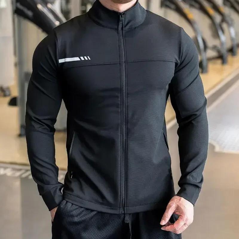 Sweat-shirt zippé homme haute qualité - Veste sport running - Vêtement entraînement extérieur