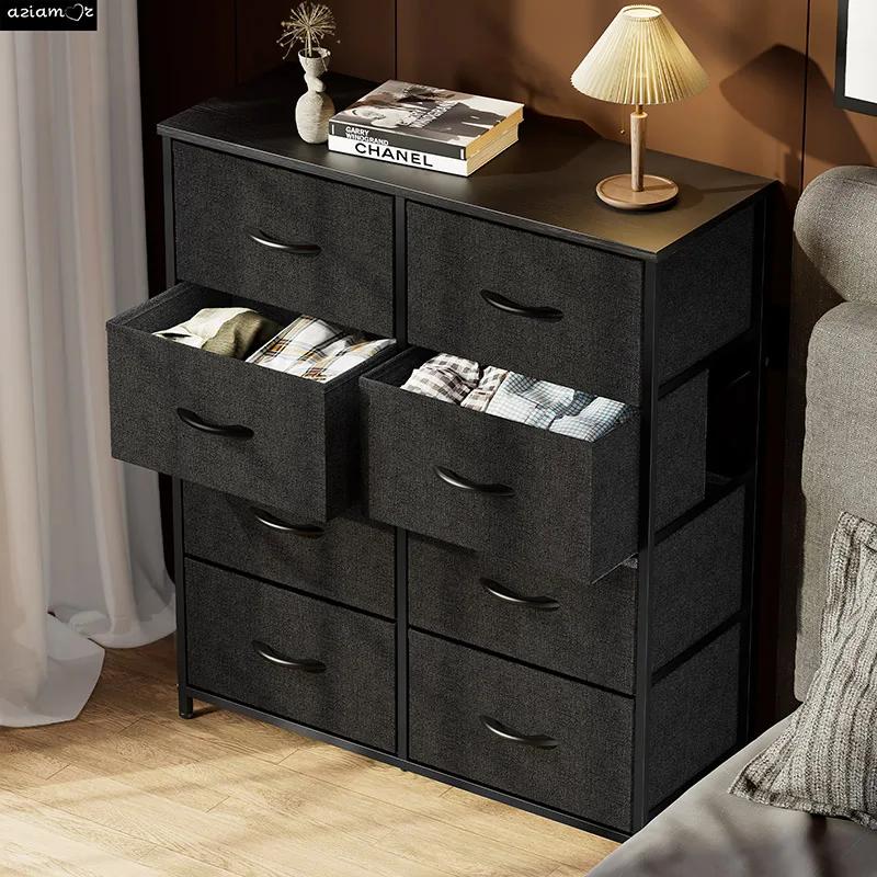 Commode fantôme croustillante pour chambre à coucher, grande commode et commode de proximité, dessus