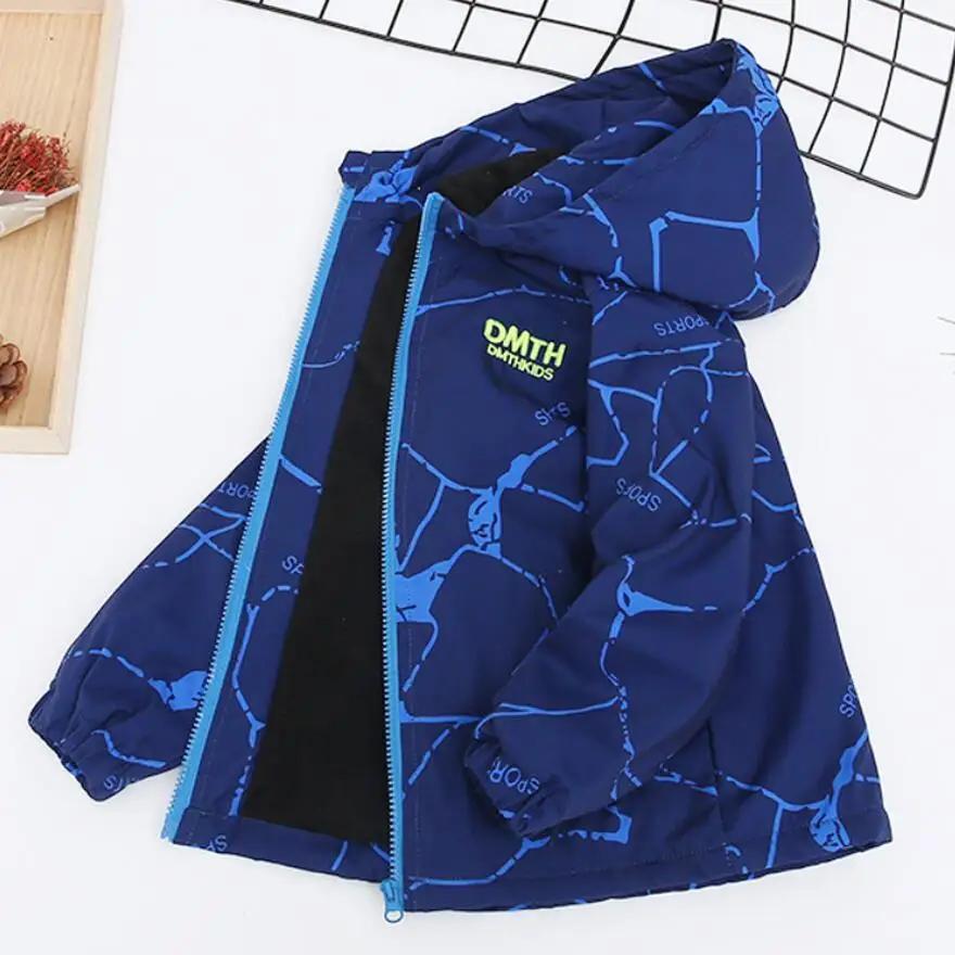 Veste d'extérieur épaisse pour garçons, imperméable, à la mode, vêtements chauds pour enfants, coupe