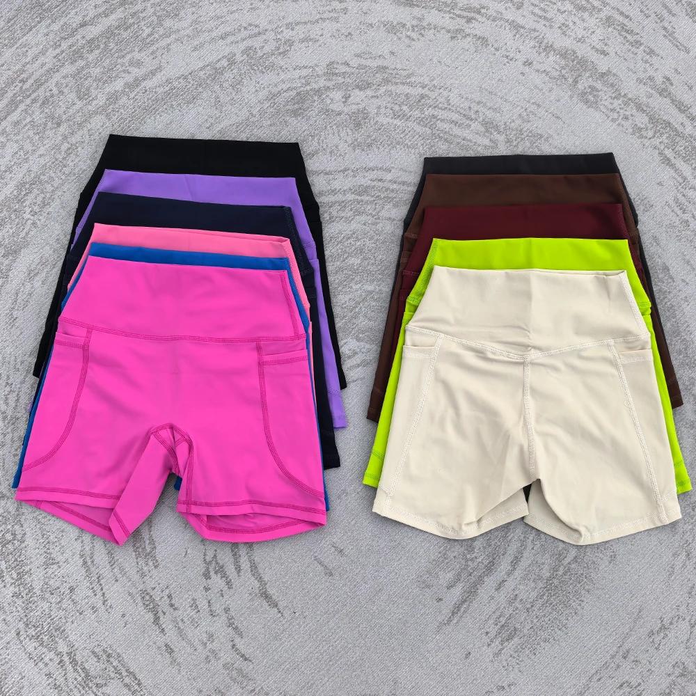 Short de Yoga taille haute pour femmes, pantalon Push-Up pour gymnastique, levage des hanches, poche