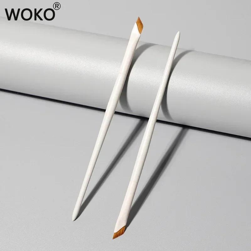 Brosse Eyeliner à lame améliorée, brosse à sourcils plate Ultra fine à Angle fin, pinceaux de maquil