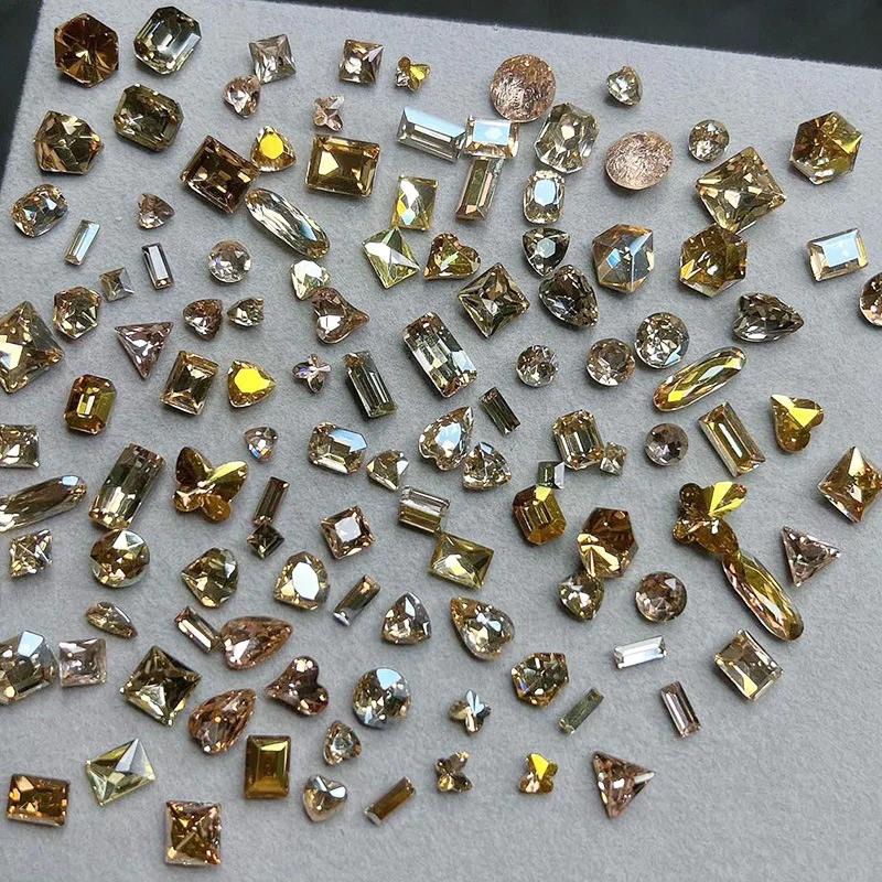 Strass scintillants multi-formes pour Nail Art, verre brillant de qualité, pierres précieuses pour N