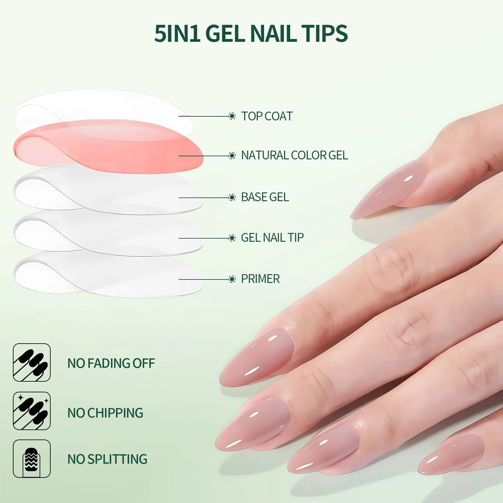 Nailpop Ultra Fit presse sur ongles Extra court/moyen naturel avec couleur de Base forte adhérence n