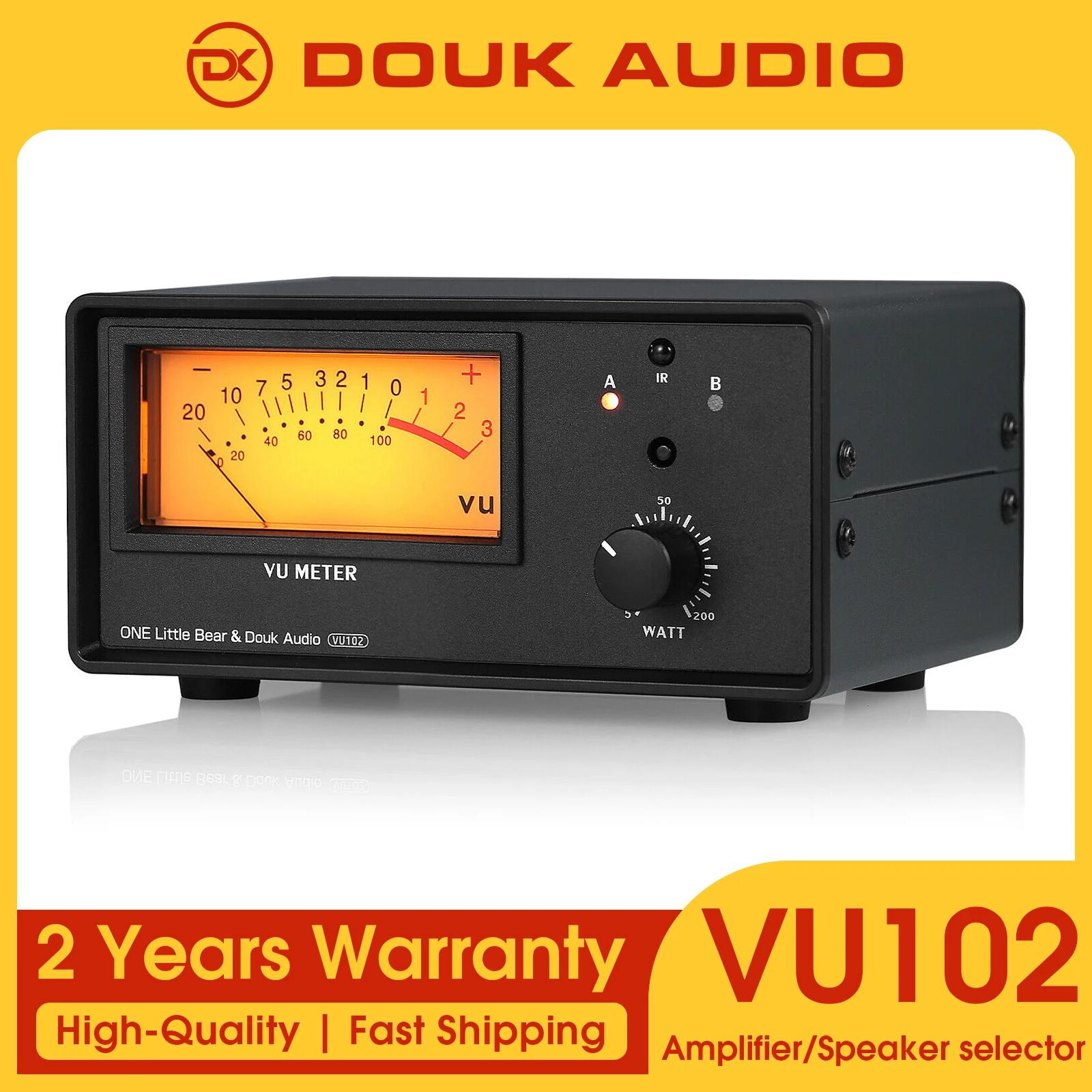 Douk Audio-Sélecteur d'amplificateur VU102, boîtier de commutation de haut-parleur à 2 zones avec VU