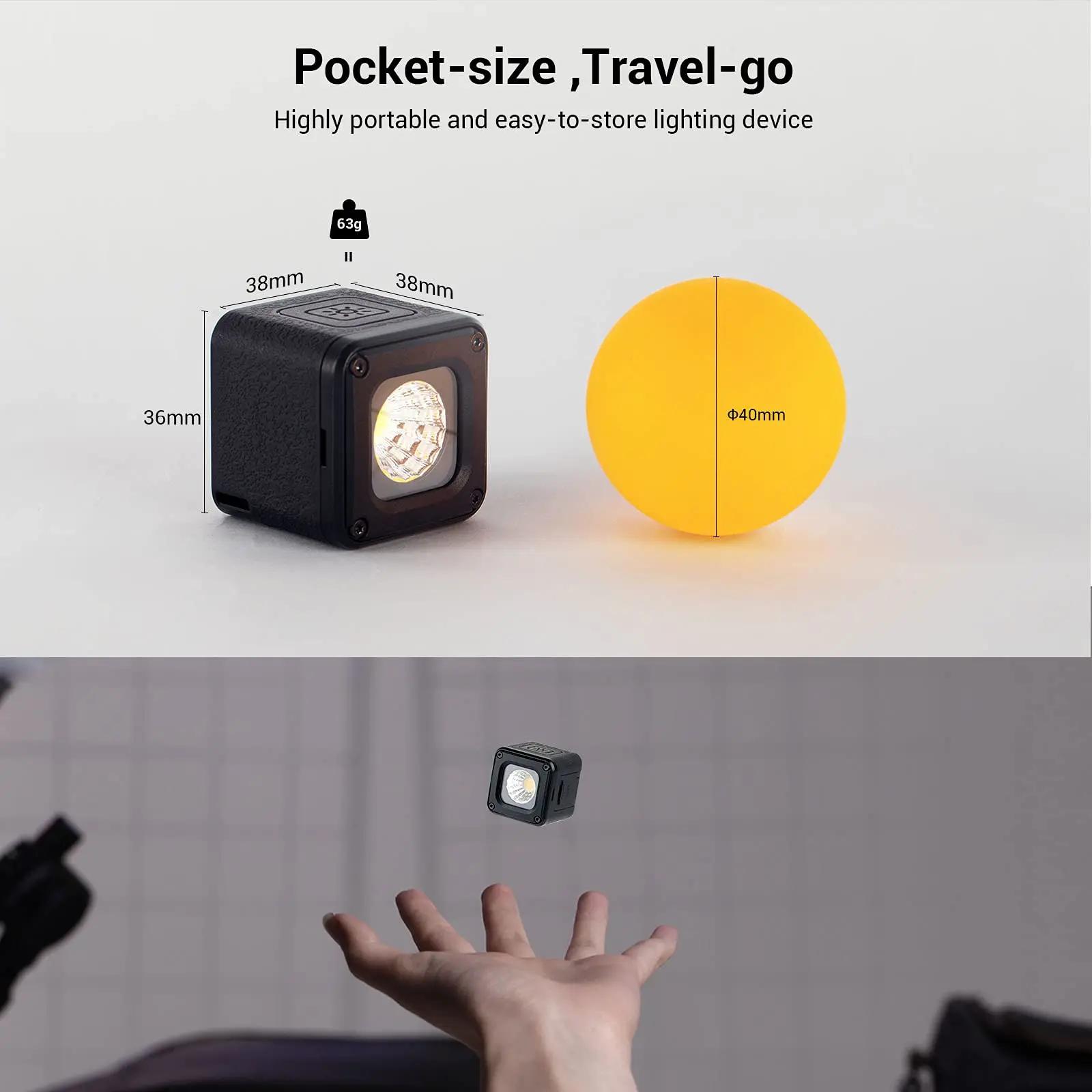SmallRig-Mini lampe vidéo LED Thom01, kit d'éclairage portable étanche avec 8 livres de documents po