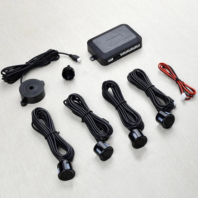 Risingon-Kit universel de capteurs de stationnement de voiture, 4 capteurs, buzzer, barrage, sauvega