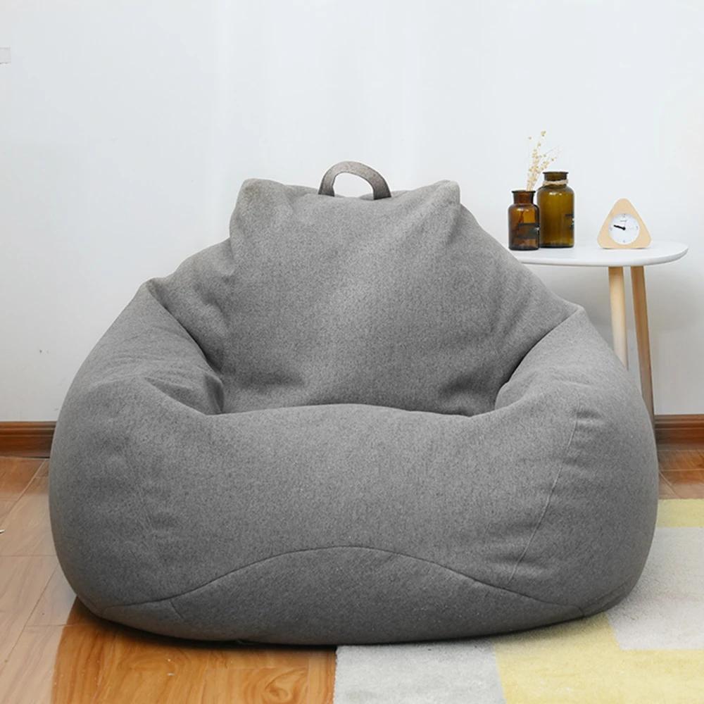 Housse de canapé paresseux avec trois poches latérales, housse de chaise sans remplissage, housse de