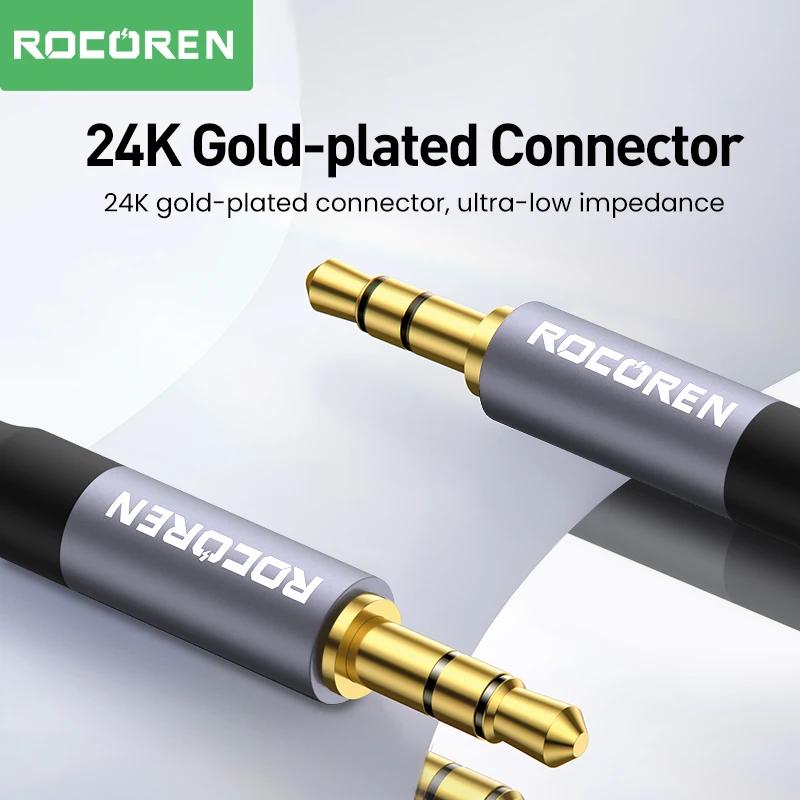 Rocoren-Câble audio mâle à mâle, jack 3.5mm, jack 3.5mm, audio m x, câble pour téléphone, sauna, tél