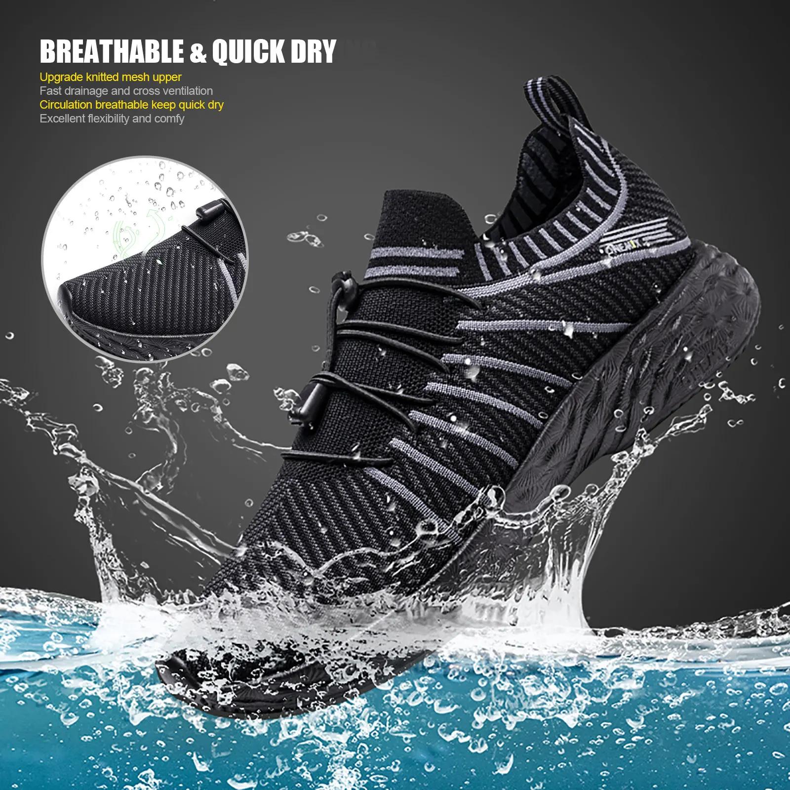 Chaussures de Course Été Hommes ONEMIX - Baskets Respirantes Étanches pour Randonnée Trekking