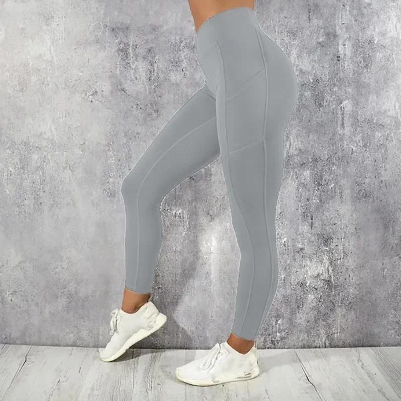 Yoga Fitness femmes Leggings taille haute collants avec poche gymnastique entraînement course extens