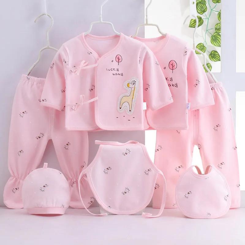 7 pièces printemps nouveau-né bébé trucs enfant en bas âge vêtements dessin animé mignon coton T-shi