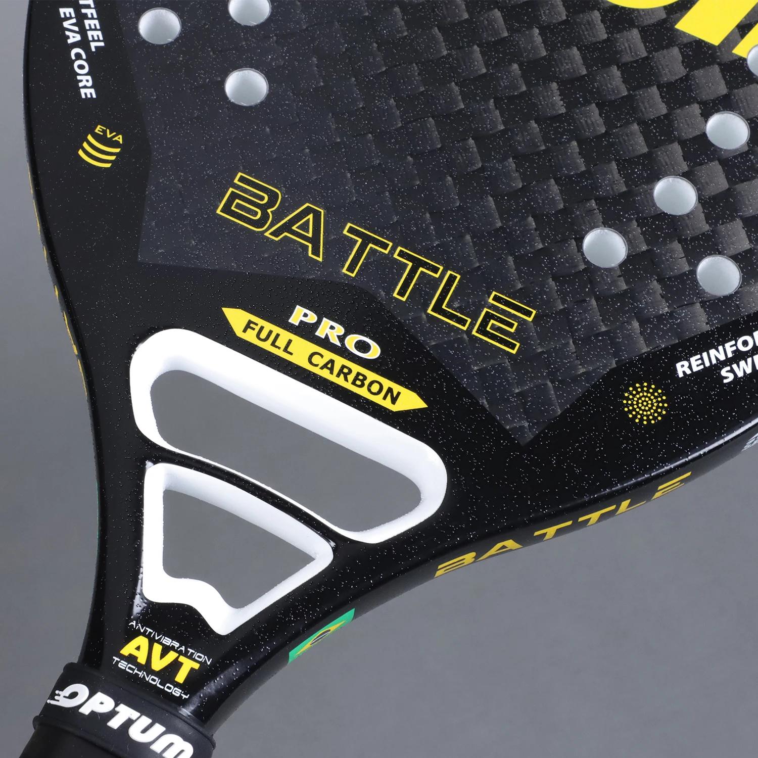 OPTUM BATTLE Raquette de tennis de plage à surface rugueuse en fibre de carbone 12K avec sac de couv