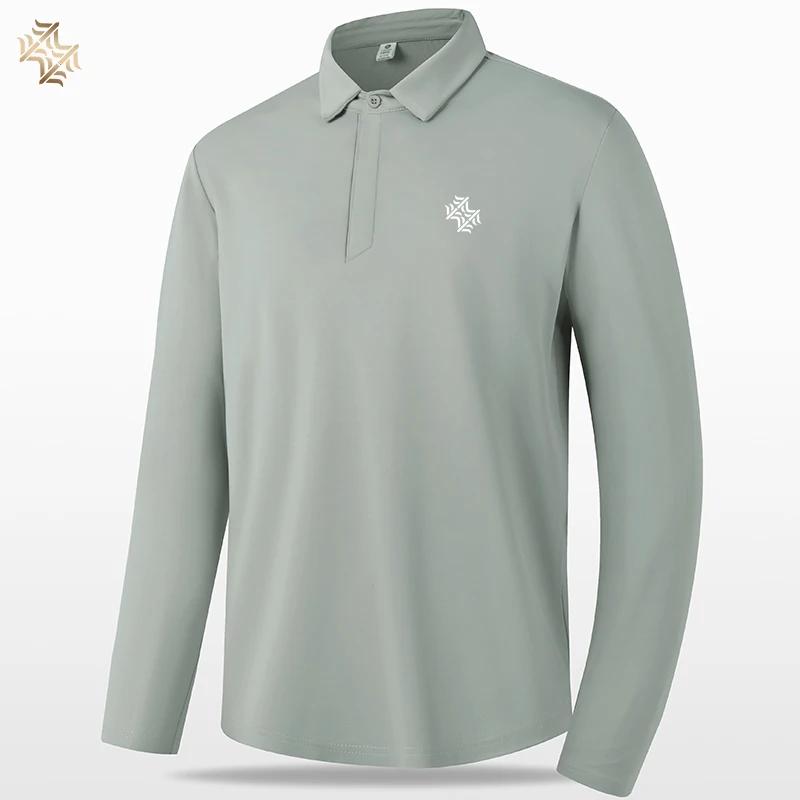 SBWL-Polo respirant à manches longues pour homme, chemise de base sportive, course à pied, golf éque