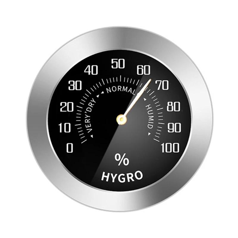 Mini thermomètre/hygromètre analogique en métal mécanique pour voiture, détecteur de température/hum
