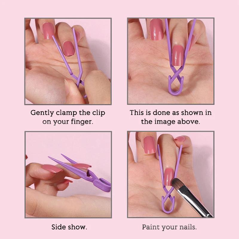 Ensemble de pinces à ongles pour vernis à l'huile, anti-déversement, couleurs mélangées, Clips de Pr