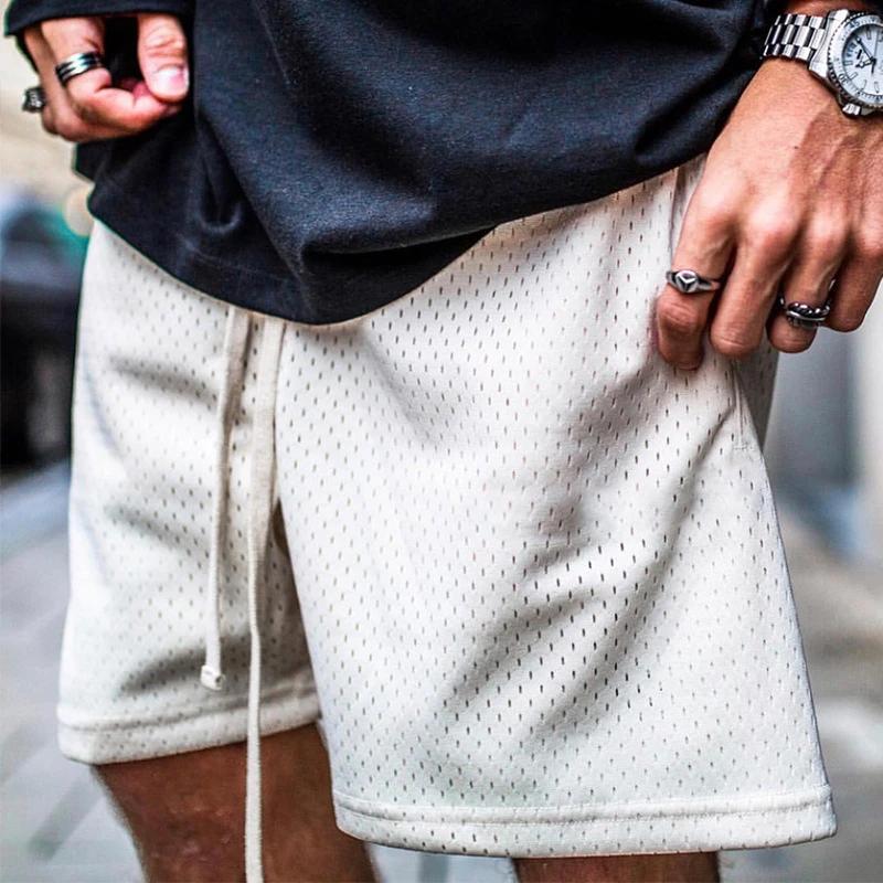 Short d'abattage en maille légère et respirante pour hommes, pantalon de course pour sport d'été