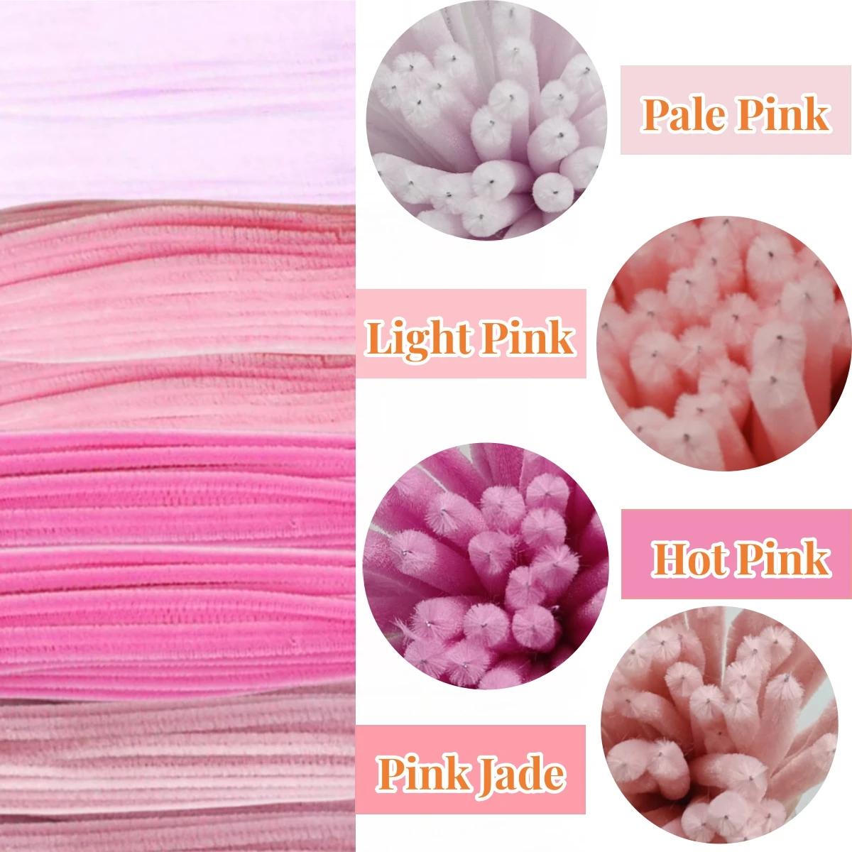 Nettoyeurs de tuyaux de la série Rose, tige en chenille, nettoyeurs de tuyaux artisanaux, Léon, fête