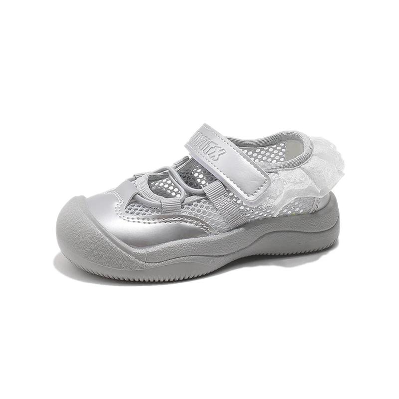 Chaussures de princesse pour filles, baskets en dentelle, chaussures Mary Jane à semelle souple pour