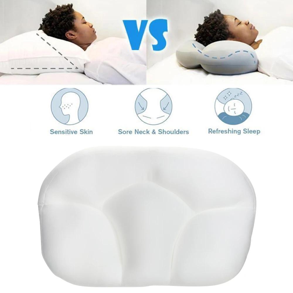 Oreiller de sommeil rond en mousse à mémoire de forme, oreiller orthopédique doux pour le cou, libér