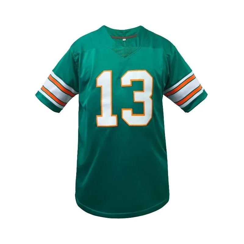 Maillot de Football brodé pour hommes, T-shirt respirant à col en v, maillot de Rugby Miami à manche