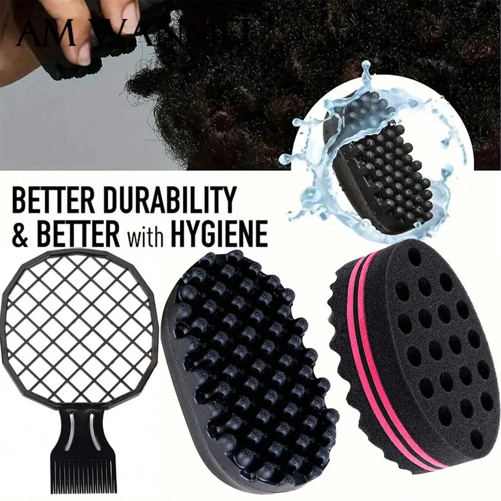 3 pièces/ensemble coiffure en caoutchouc lavable Afro Curl éponge doux bobine de cheveux vague Dread