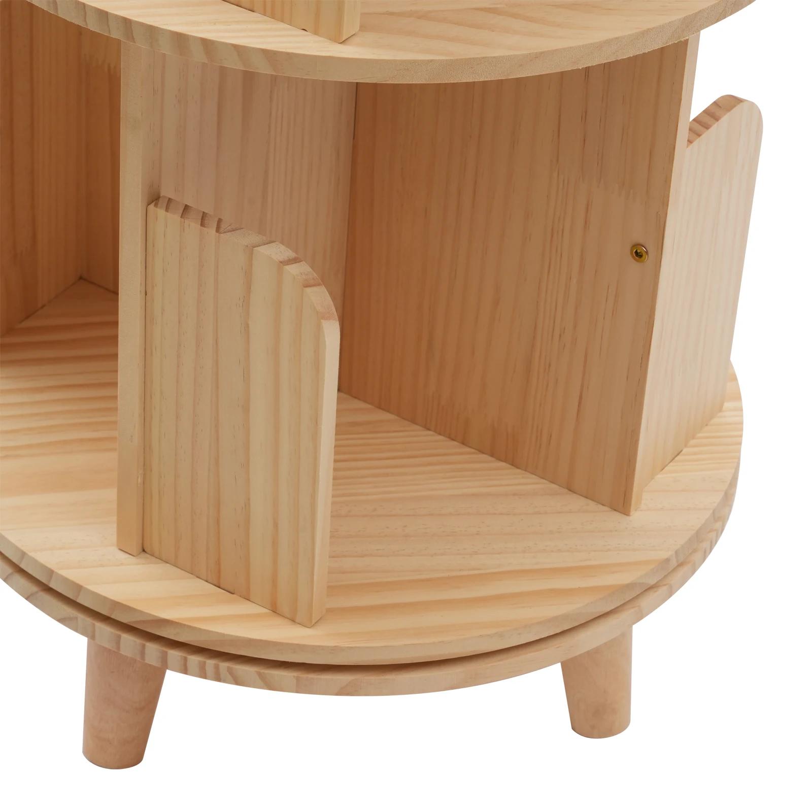 Étagère de Rangement Autoportante à 5 Niveaux, Bibliothèque Rotative à 360 °, T1