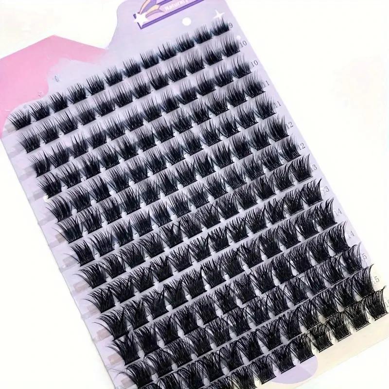 Faux cils en vison, 168 pièces, cils en grappe 0.07mm D Curling 9-16mm, mélange d'extensions de cils