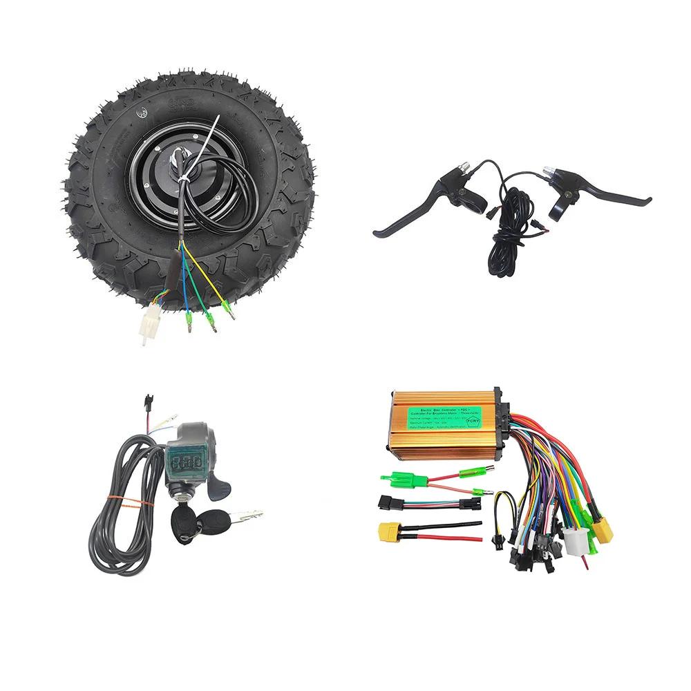 Kit de moteur électrique sans balais pour brouette de 24v 36v 48v 350w 500w, pneus tout-terrain de 1