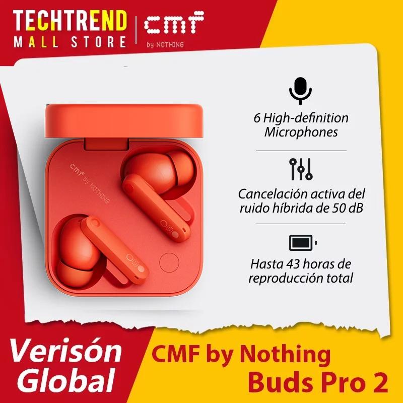 Global Verison CMF by Nothing Buds Pro 2 50 dB Hybrid Active Noise Cancellation Wireless Earbuds 6 H