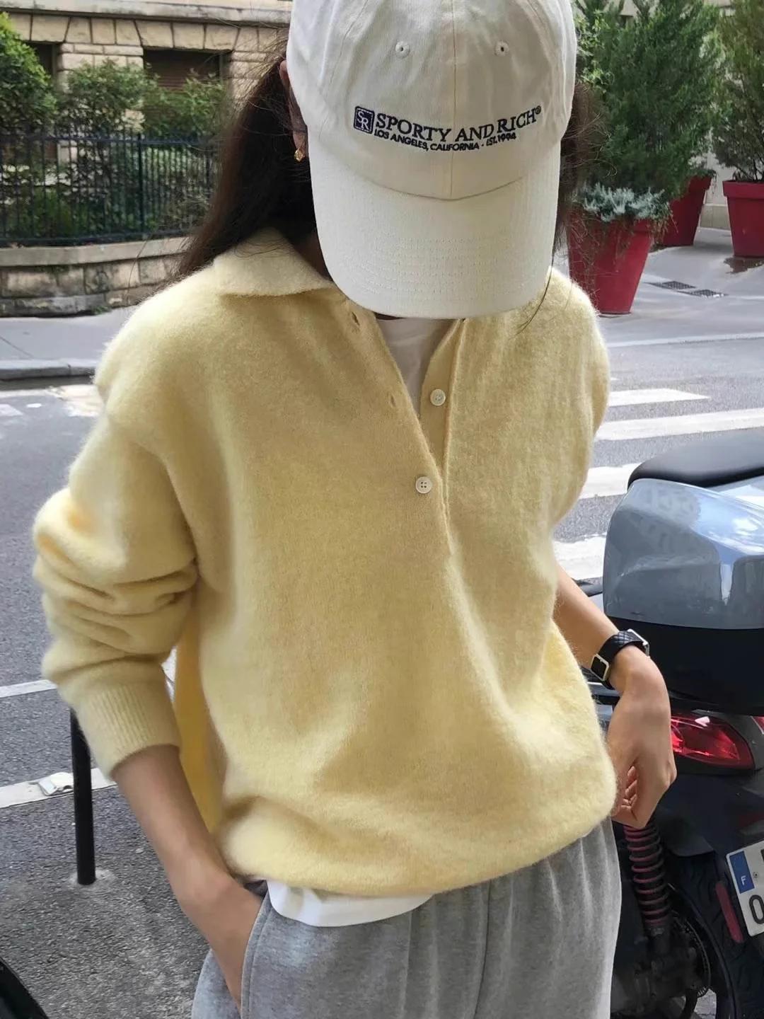 2025 automne/hiver nouveau pull femme 100% laine sweat à capuche tricoté femme couleur unie décontra