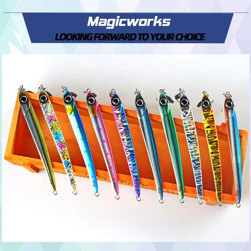 Works magiques gabarit en métal de mer faux appât 30g 45g 60g leurres articles de poisson d'eau salé