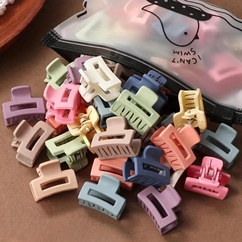 Pinces à cheveux creuses mates de couleur unie, Barrettes de capture de couleur bonbon, accessoires 