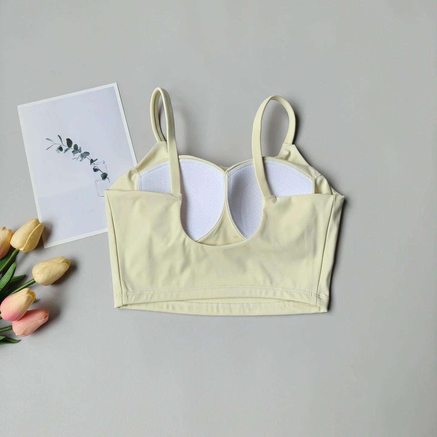 Soutien-gorge de sport respirant pour femmes, haut de fitness, soutien-gorge de sport push up, couss