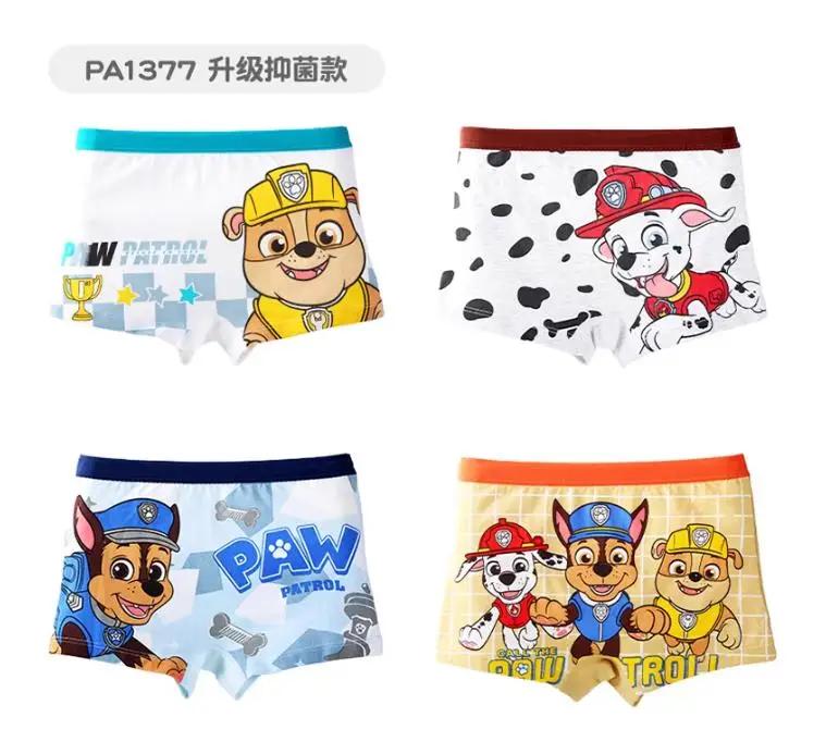 Paw Patrol – caleçons originaux pour enfants, culottes en coton pour garçons, sous-vêtements antibac