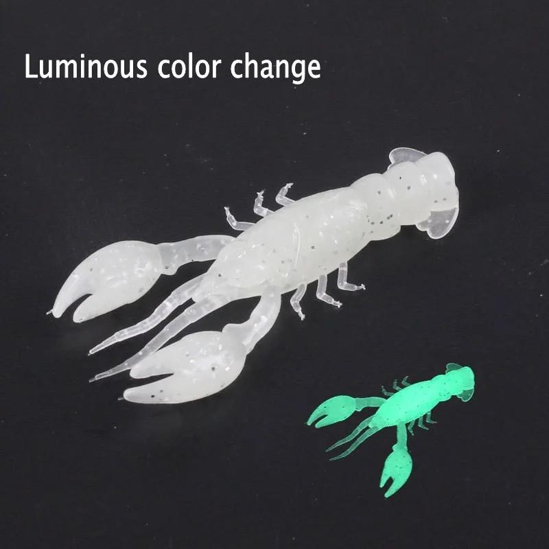 5/10 pièces leurres de poisson souples appâts de crevettes artificielles matériel de pêche homard éc