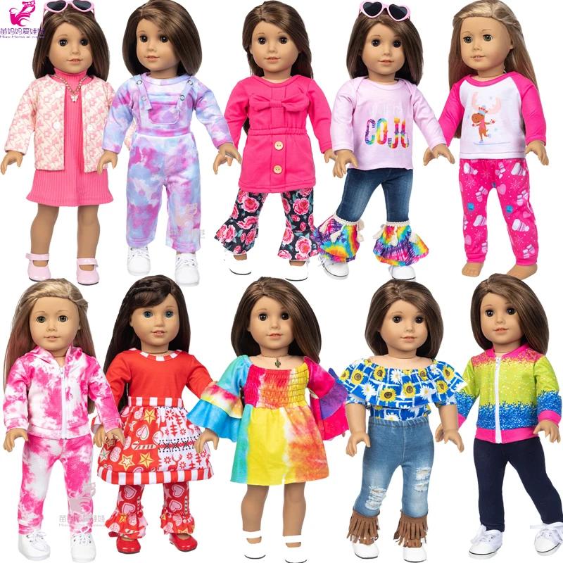 Vêtements de poupée pour fille de 18 pouces, pantalons en jean, ensemble de vêtements de poupée, man