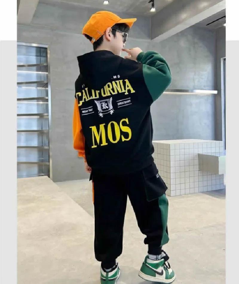 Garçons sweat ensembles automne nouveau Sport costumes décontractés adolescents tendances hauts + pa