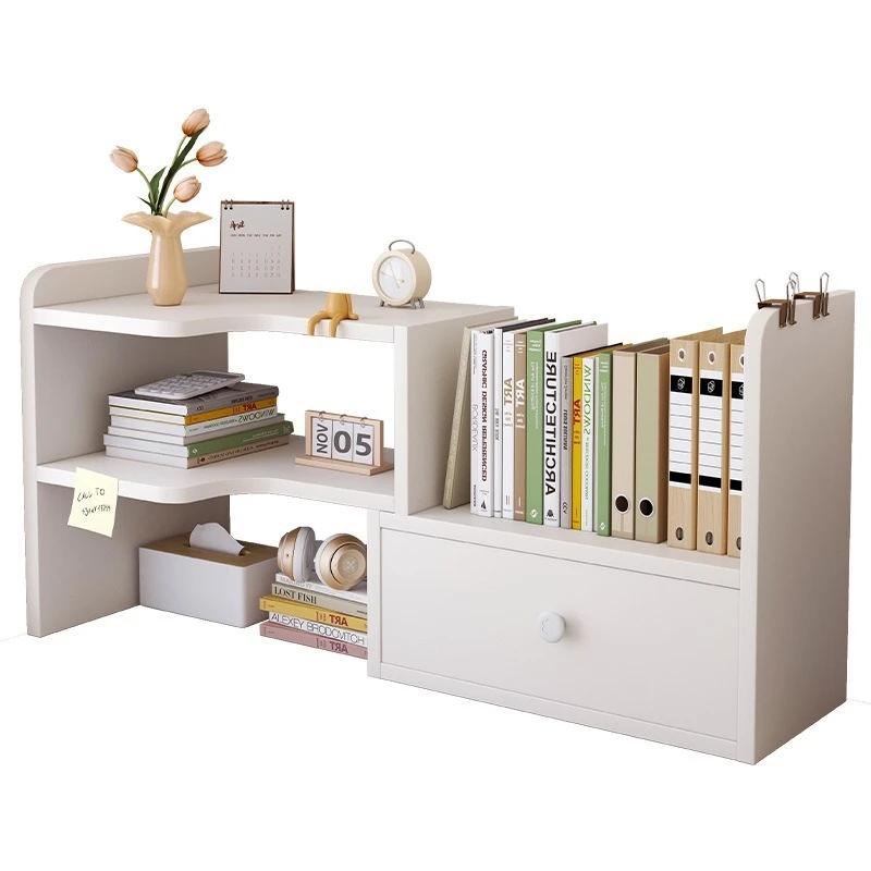 Bibliothèque de bureau, étagères de rangement multicouches, étagères évolutives, boîtes de rangement