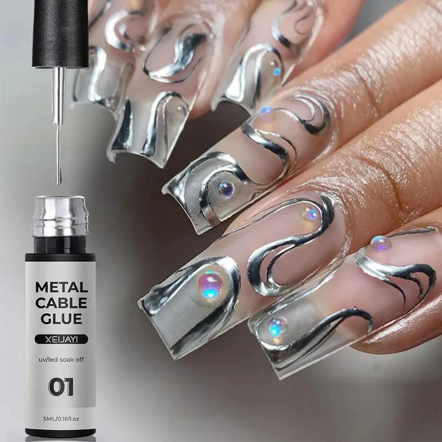 Vernis à ongles en Gel pour peinture métallique dorée, effet miroir métallique 3D, peinture pour des