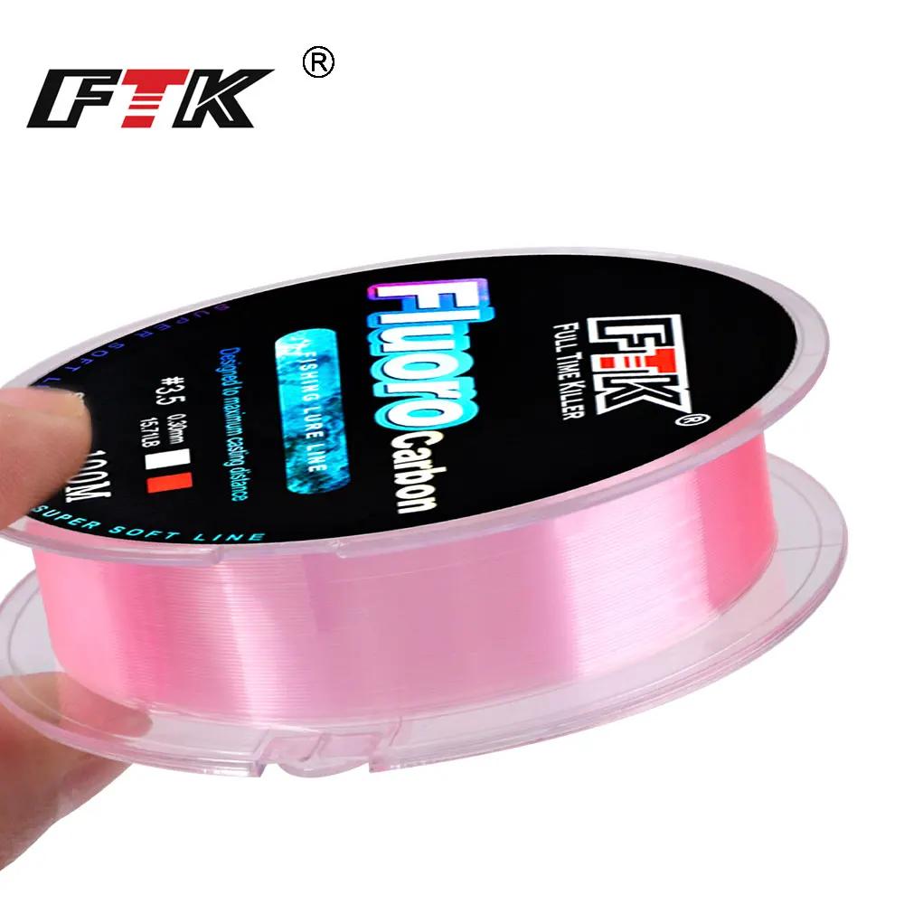 FTK 100m ligne de pêche en fluorocarbone 4.13-34.32LB revêtement en fluorocarbone japon Fiber de car