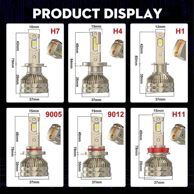 Lumière de sauna LED Canbus pour voiture, ampoules Plug-N-Play, lampe automatique, 30000LM, H7, Supe