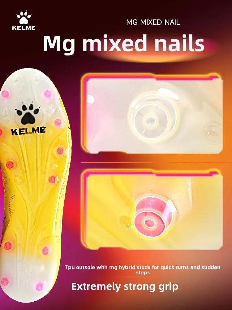 Chaussures de football haut de gamme Kelme à crampons courts antidérapants, bottes de football pour