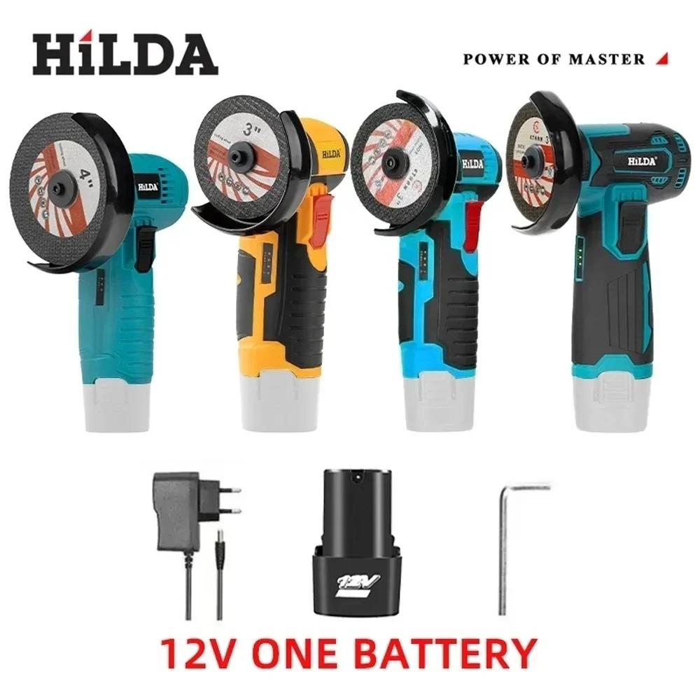HILDA – meuleuse d'angle électrique 12V, 3/4 pouces, Machine à polir au Lithium, Mini Machine de déc