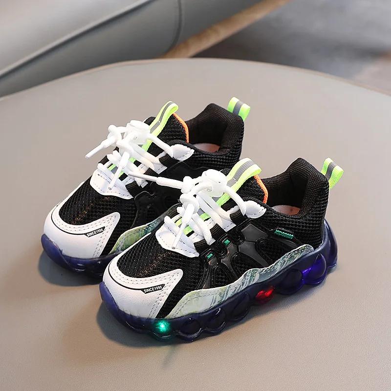 Chaussures de course pour enfants, baskets décontractées respirantes en maille, chaussures de Sport 