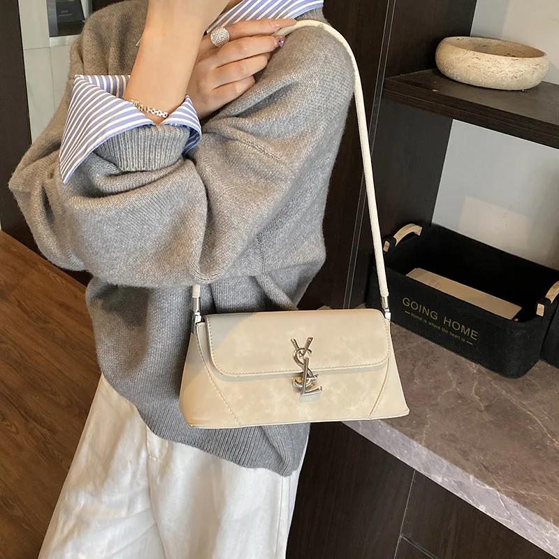 Nouveau Sac Baguette Luxe Automne Hiver 2026 – Sac à Bandoulière Convertible Polyvalent Quotidien, I