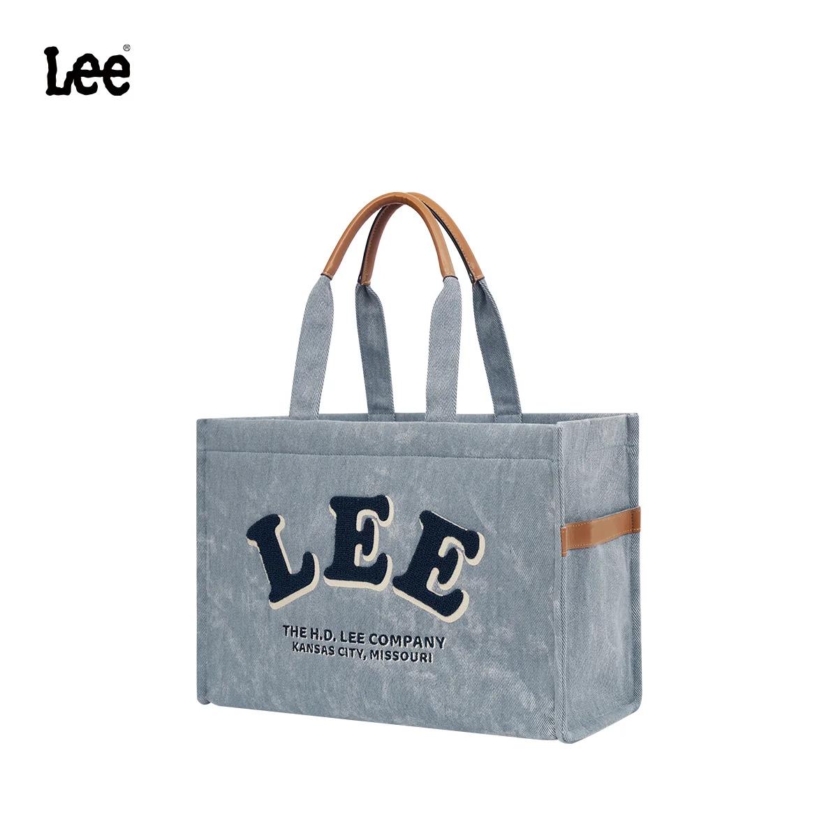 Sac fourre-tout en toile LEE pour femme, grande et petite taille, sac à main quotidien pour le collè