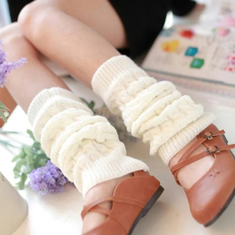 Nouvelles femmes automne et hiver jambières Kapron chanvre fleurs genouillère jambières femmes fille