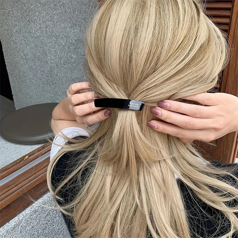 Pince à cheveux en acétate, Barrettes géométriques colorées élégantes, épingle à cheveux, accessoire