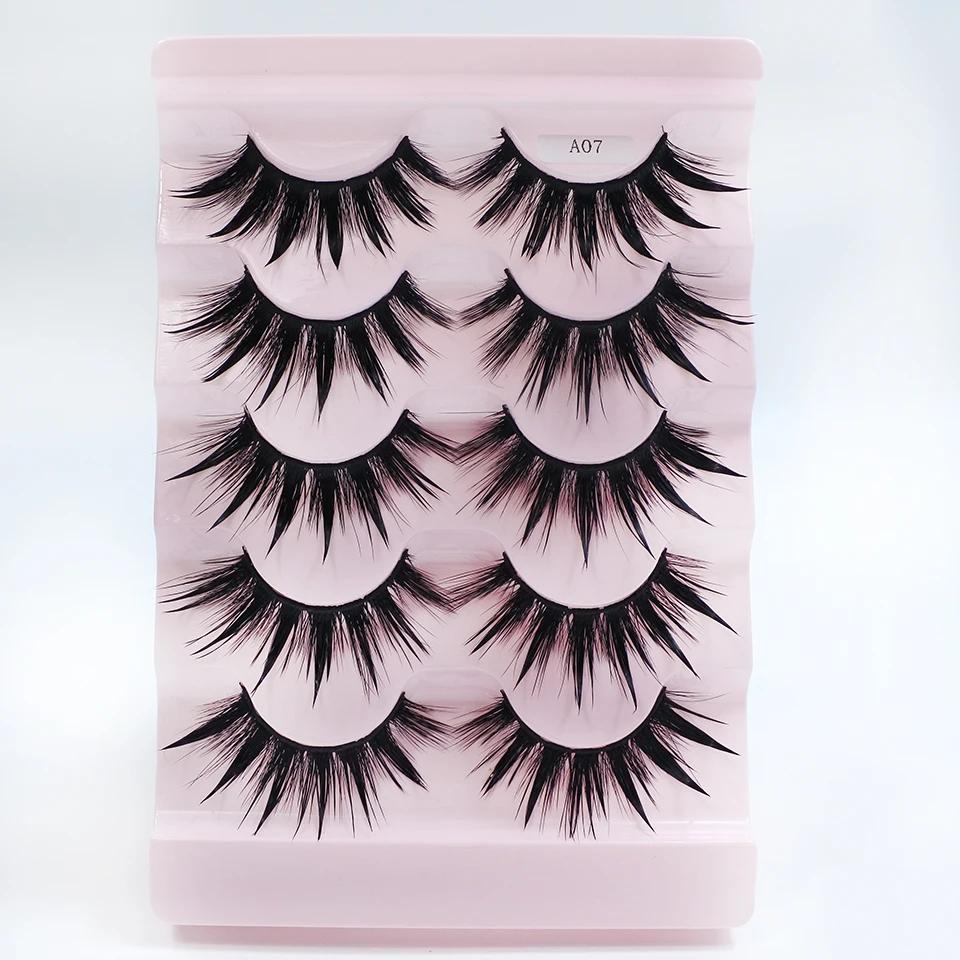 RED SIREN – faux-cils en vison naturel doux, 5 paires, mode coréenne, style Manga